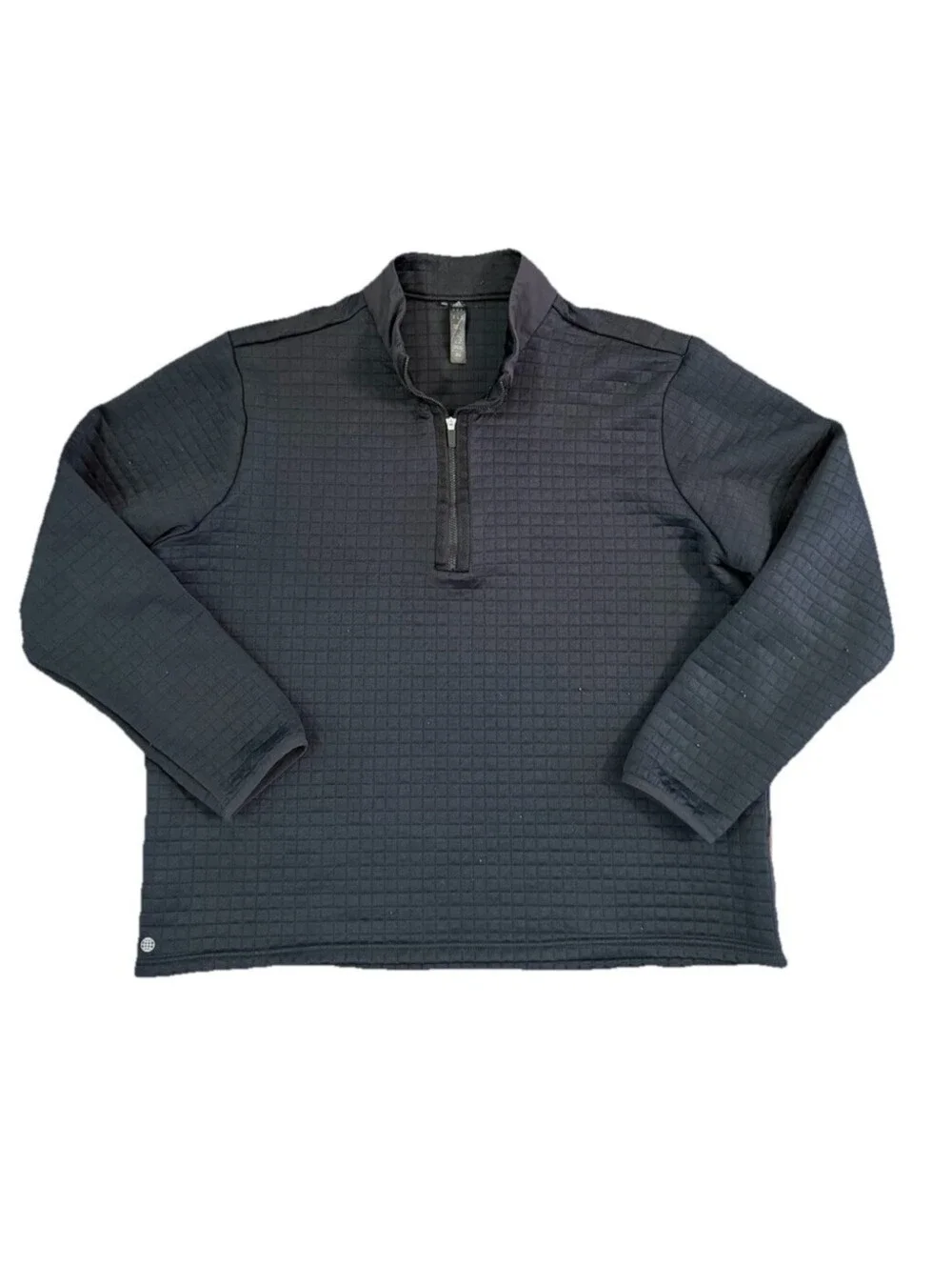 Adidas Ultimate365 Textured Quarter-Zip Pullover - Mens XL - Black